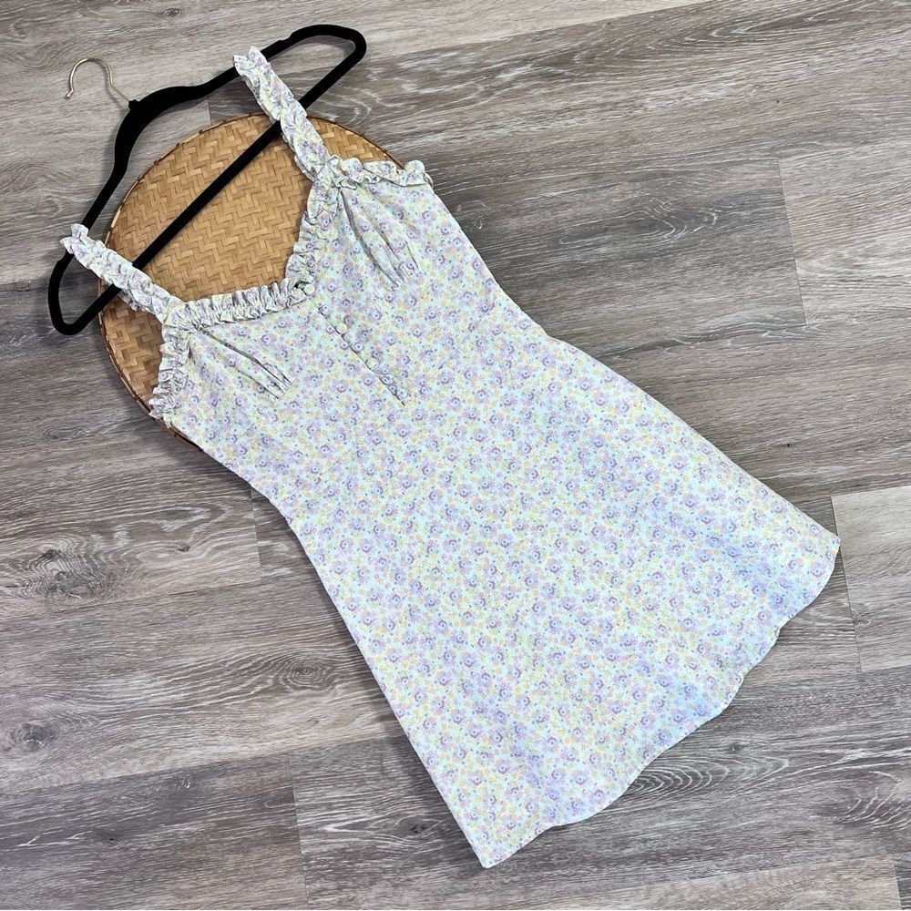 NEW zara ditzy floral smocked mini dress